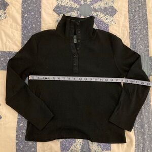 Ralph Lauren Black Ribbed Henley size large